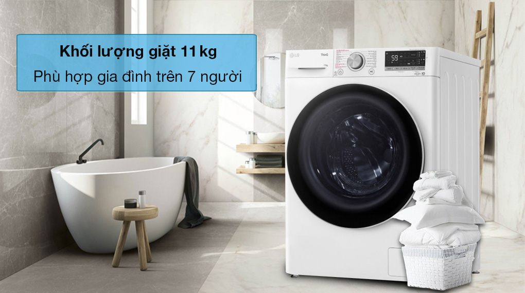Chọn Máy Giặt Nào Cho Gia Đình? LG Inverter 11Kg FV1411S4WA Là Câu Trả Lời!