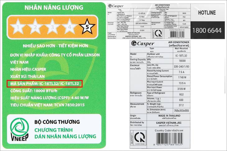 Dựa trên model máy lạnh bạn cũng có thể xác định được số ngựa của sản phẩm