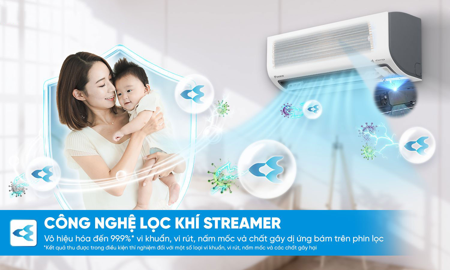 lợi ích của công nghệ Streamer khi dùng điều hòa Daikin FTKF60ZVMV lợi ích của công nghệ Streamer khi dùng điều hòa Daikin FTKF60ZVMV