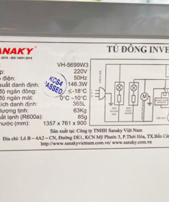 Tủ đông 2 ngăn 2 cánh Sanaky Inverter VH-5699W3 400 lít