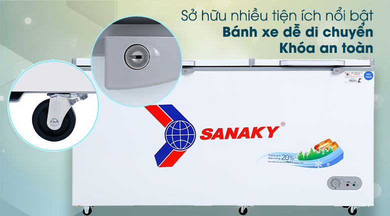 tu-dong-2-ngan-2-canh-sanaky-vh-6699w3-500-lit-5 Tủ đông 2 ngăn 2 cánh Sanaky inverter VH-6699W3 (485 lít)