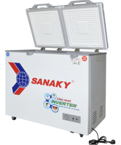 Tủ đông 2 ngăn đông và mát inverter Sanaky VH-2899W4K (220 lít, nắp kính xám)