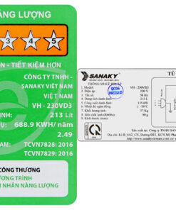 Tủ đông Sanaky Inverter 213 lít TD.VH230VD3