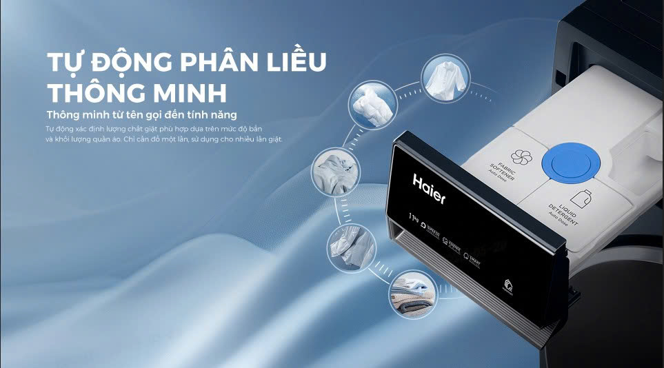 Việc đo lường lượng chất giặt xả trở nên đơn giản hơn nhờ tính năng phân bổ thông minh Việc đo lường lượng chất giặt xả trở nên đơn giản hơn nhờ tính năng phân bổ thông minh
