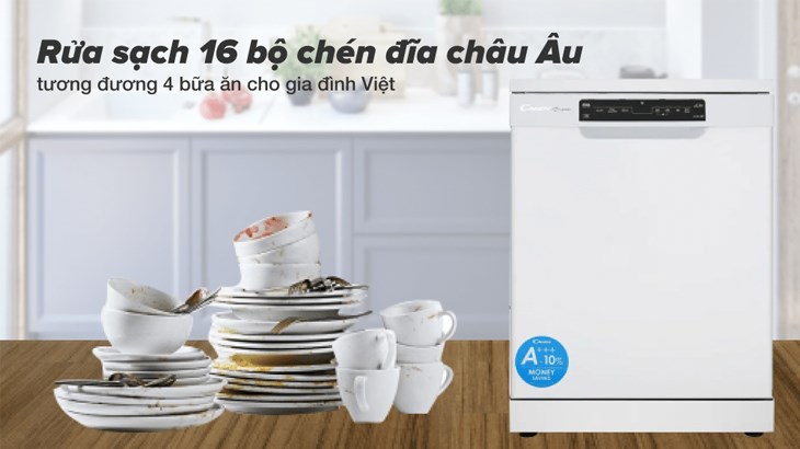 Máy rửa chén độc lập Candy CDPN 4D620PW/E