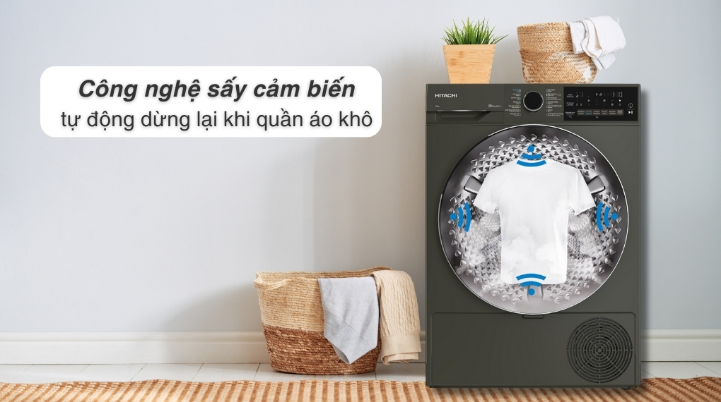 Máy sấy bơm nhiệt Hitachi 10 kg TD-100XFVEM được trang bị chương trình sấy Hygiene với nhiệt độ tối ưu giúp loại bỏ vi khuẩn và virus khỏi quần áo trong một chu trình sấy