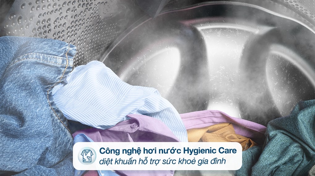 Công nghệ Hygiene Care trên máy giặt Electrolux UltimateCare 900 Inverter EWF1142R9SC giúp bảo vệ làn da của họ khỏi các tác nhân gây kích ứng