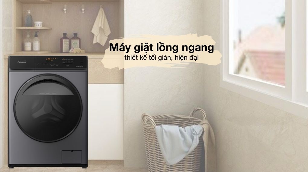 Máy giặt Panasonic Inverter 10 kg NA-V10FA1LVT được thiết kế gọn gàng, giúp tiết kiệm không gian lắp đặt và tăng thêm vẻ đẹp sang trong cho không gian sống Máy giặt Panasonic Inverter 10 kg NA-V10FA1LVT được thiết kế gọn gàng, giúp tiết kiệm không gian lắp đặt và tăng thêm vẻ đẹp sang trong cho không gian sống