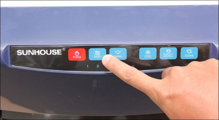 Nhấn nút "Cool" (hoặc biểu tượng bông tuyết) trên bảng điều khiển