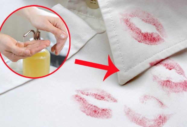 cách tẩy vết son trên quần áo