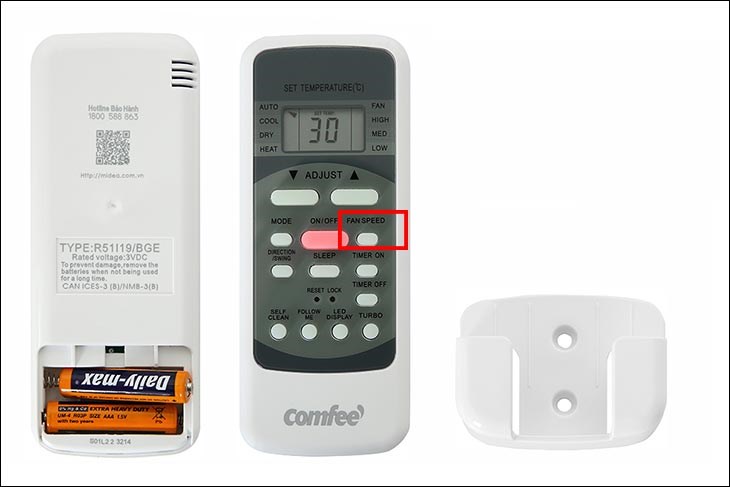 Bạn nhấn nút FAN SPEED trên remote máy lạnh