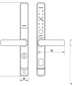 Khóa điện tử Hafele cửa nhôm DL6600-SW (912.20.145)