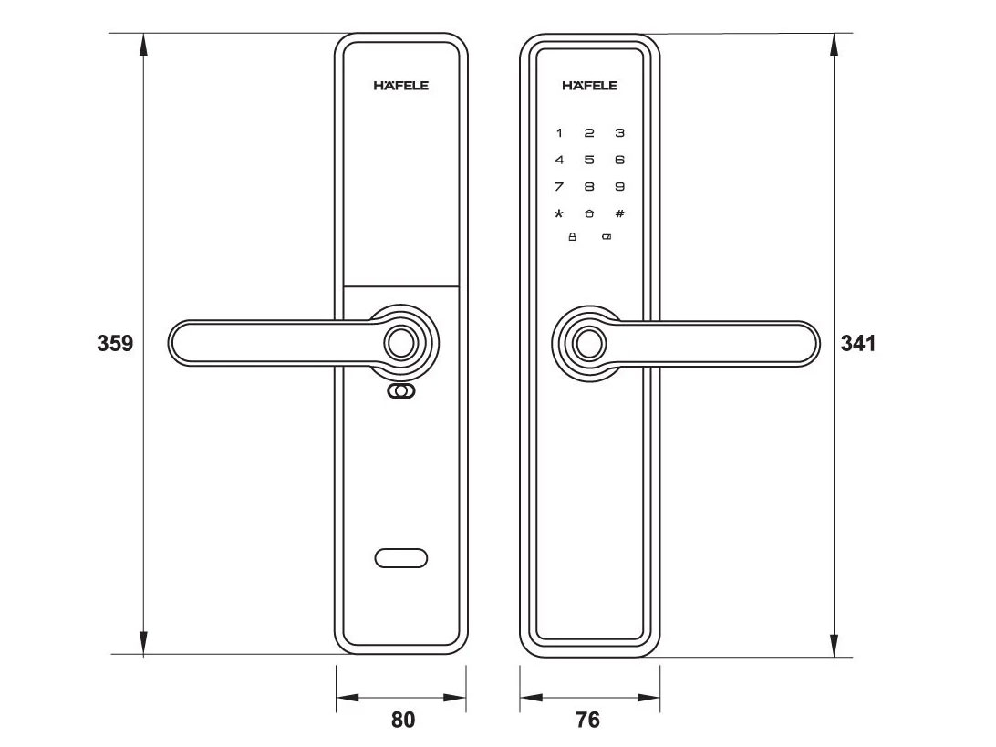 Khóa điện tử Hafele DL7600 912.20.230