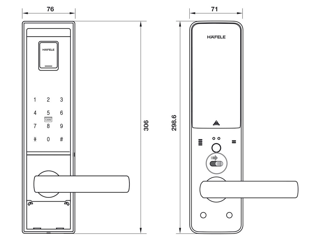 Khóa điện tử Hafele EL9000 (912.05.376)