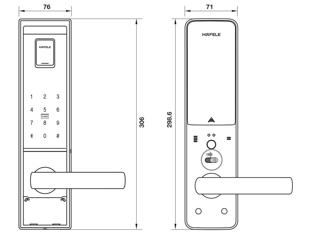 Khóa điện tử Hafele EL9000-TCS (912.05.360)
