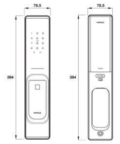 Khóa điện tử Hafele PP8100 (912.20.261) - Màu đồng
