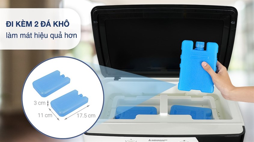 Sunhouse SHD775 đi kèm 2 hộp đá khô làm mát hiệu quả Quạt điều hòa Sunhouse SHD775 đi kèm 2 hộp đá khô làm mát hiệu quả