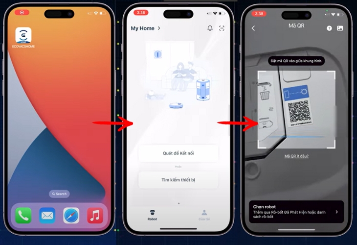 Thêm thiết bị vào ứng dụng Ecovacs Home