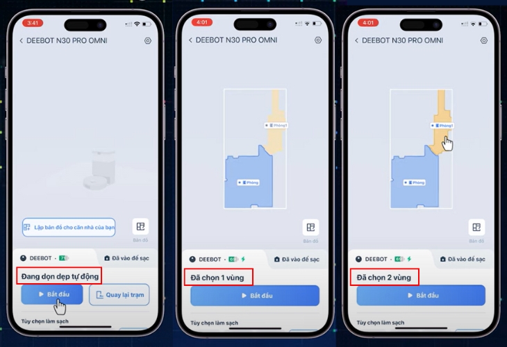 Bạn có thể tùy chọn chế độ vệ sinh cho robot của mình