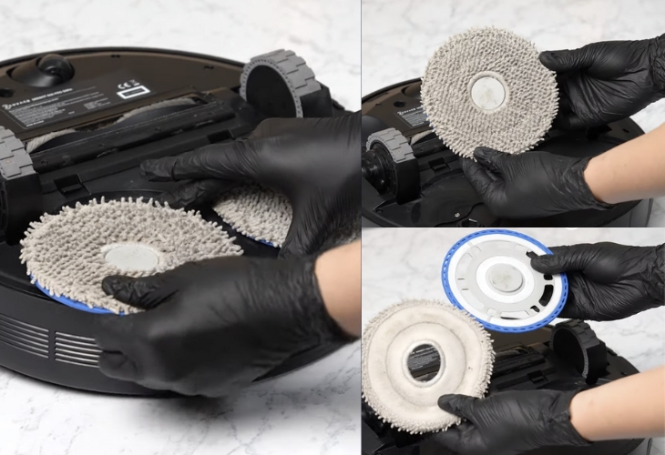 Tháo giẻ lau để giặt sạch và phơi khô