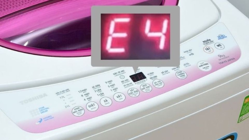Lỗi E4 trên máy giặt Toshiba Lỗi E4 trên máy giặt Toshiba