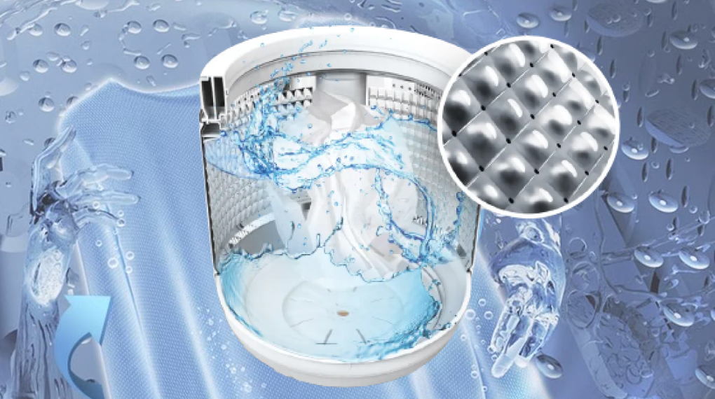 Lồng giặt Pillow của máy giặt Aqua Inverter 16 kg AQW-DR160UHT PS Lồng giặt Pillow của máy giặt Aqua Inverter 16 kg AQW-DR160UHT PS giúp bảo vệ cho quần áo tránh bị sờn, rách và hư hại