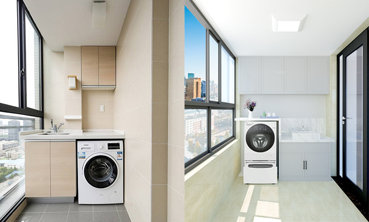 Nhà nhỏ vẫn sang – 7 vị trí đặt máy giặt chuẩn tiết kiệm không gian