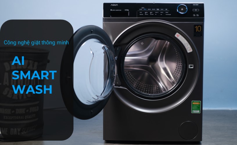 Nhờ khả năng nhận diện độ bẩn và loại vải, AI Smart Wash sẽ tự động điều chỉnh chu trình giặt phù hợp