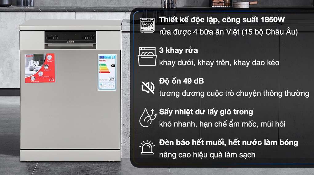 Máy rửa chén độc lập Galanz 