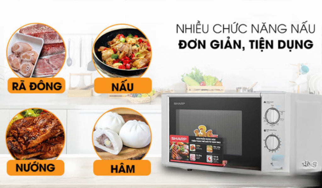 Lò vi sóng Sharp Tích hợp chức năng nướng 