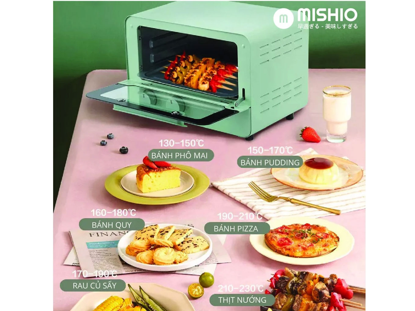 Lò nướng Mishio MK342 12 lít