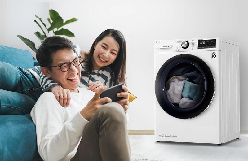 may-giat-lg-10kg-inverter-fv1410s4w1-ek8i1l tiết kiệm thời gian tối đa của máy giặt LG