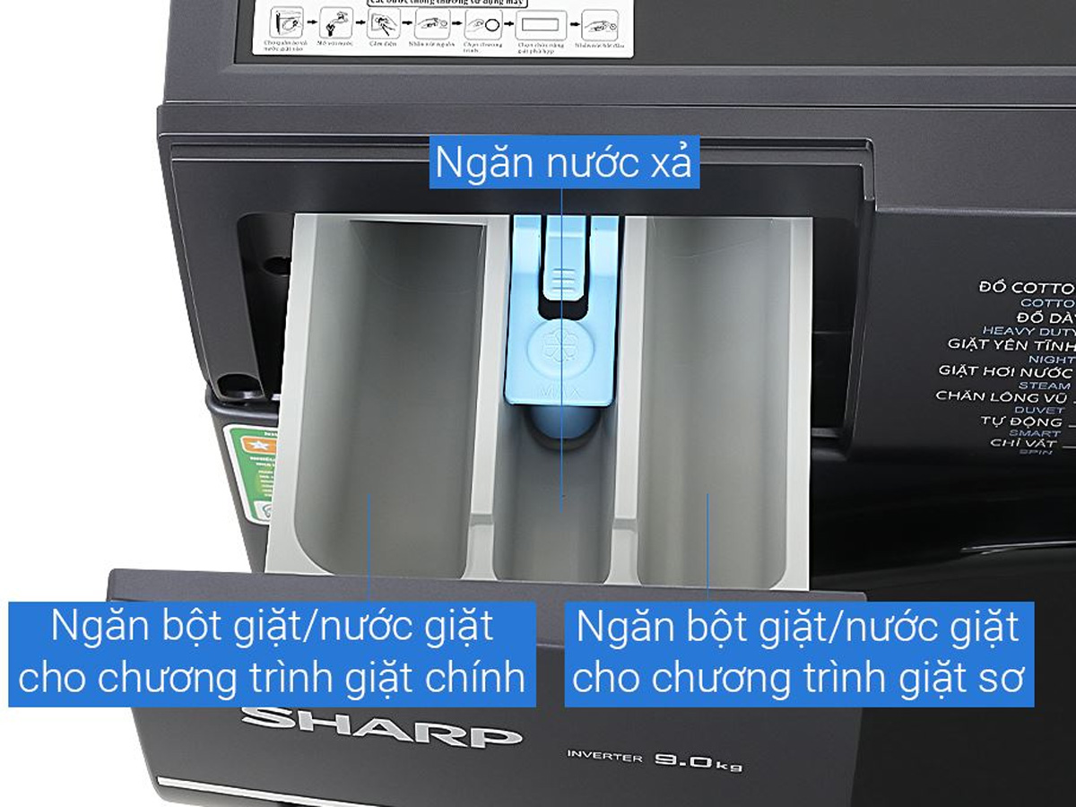 Máy giặt Sharp Inverter 11kg ES-FM110CB-SB