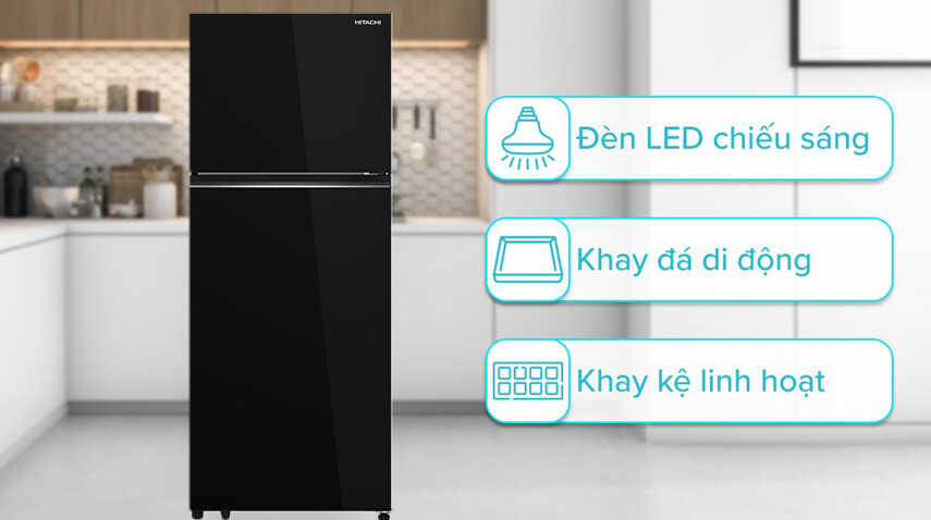 Tủ lạnh Hitachi HRTN6408SGBKVN