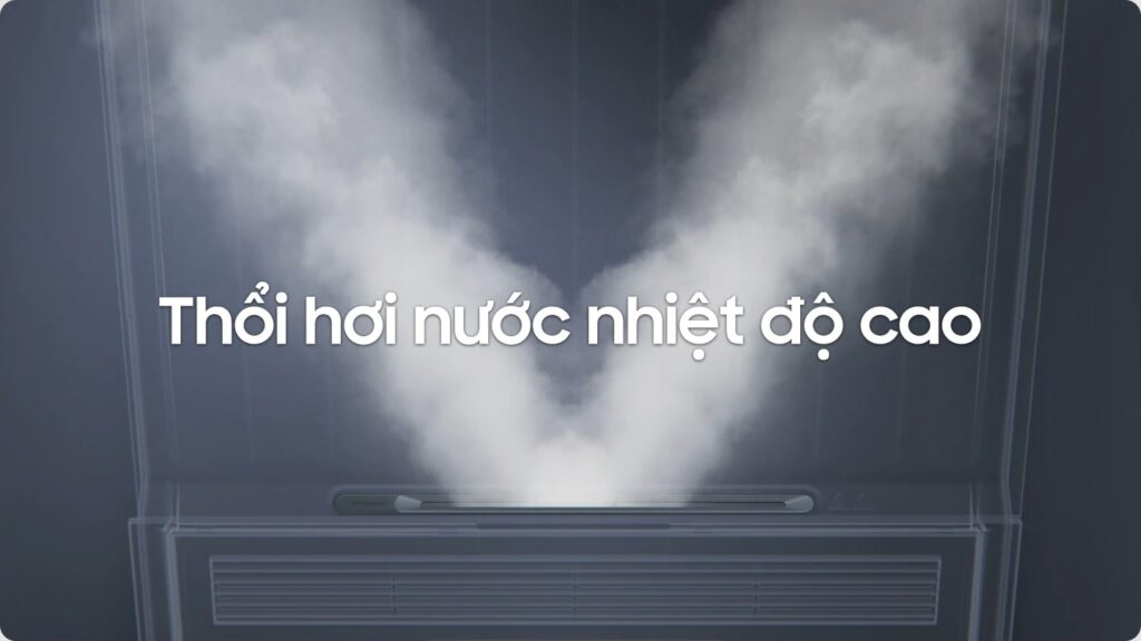 Spa cho trang phục ngay tại nhà với tủ chăm sóc quần áo Samsung 3 móc DF18CB8600ERSV