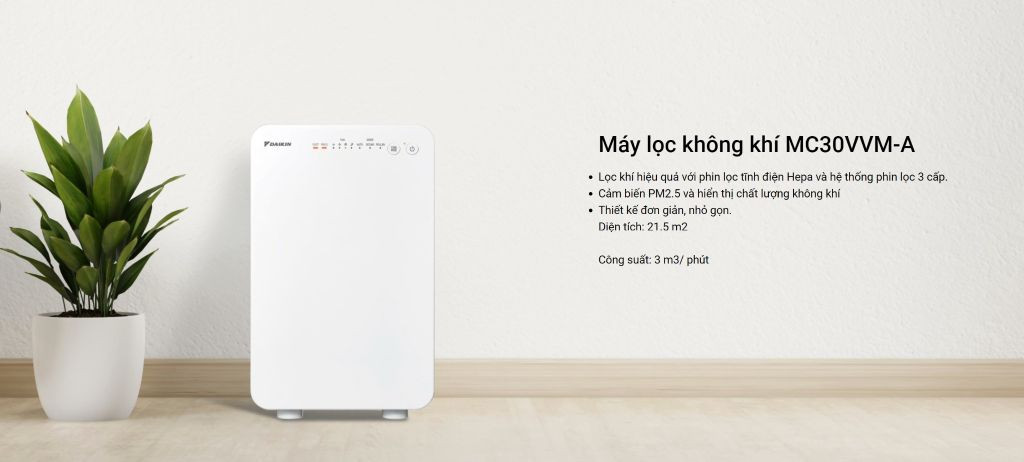 Máy lọc không khí Daikin MC30VVM-A- Thổi bừng sức sống cho ngôi nhà bạn cùng với máy lọc không khí