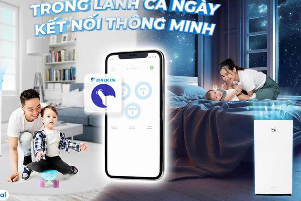 Tận hưởng không gian sống trong lành với máy lọc không khí Daikin Wifi MC80ZVM7