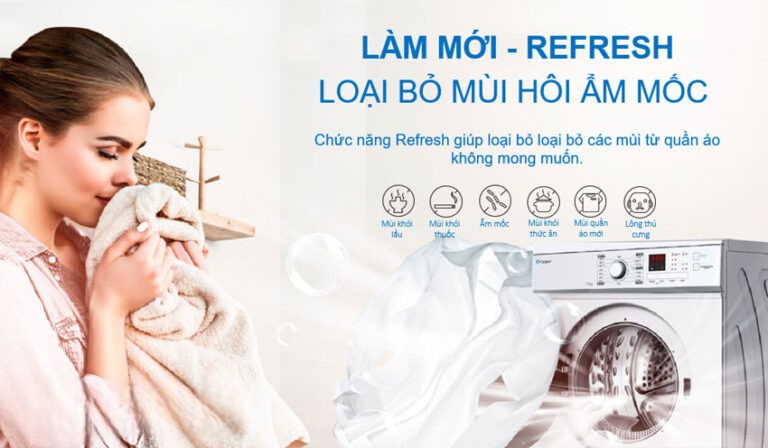 Máy sấy quần áo Casper TD-72VWD đa dạng chương trình sấy Máy sấy quần áo Casper TD-72VWD đa dạng chương trình sấy