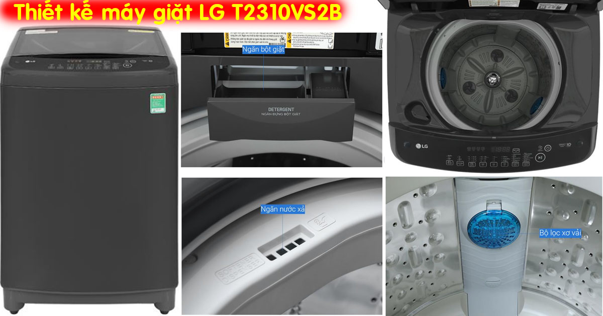 Máy giặt LG 10kg T2310VS2B Máy giặt LG 10kg T2310VS2B