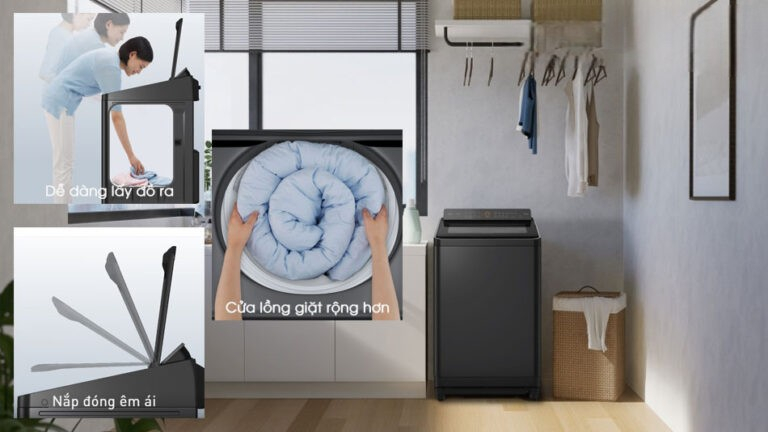 Máy giặt Panasonic inverter NA-FD125X3BV thiết kế hiện đại