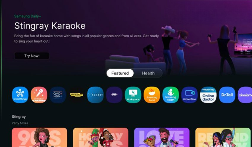 Tivi sử dụng hệ điều hành One UI Tizen