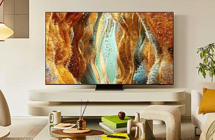 Smart Tivi Samsung 4k QA75Q7F5AKXXV còn sở hữu thiết kế mỏng