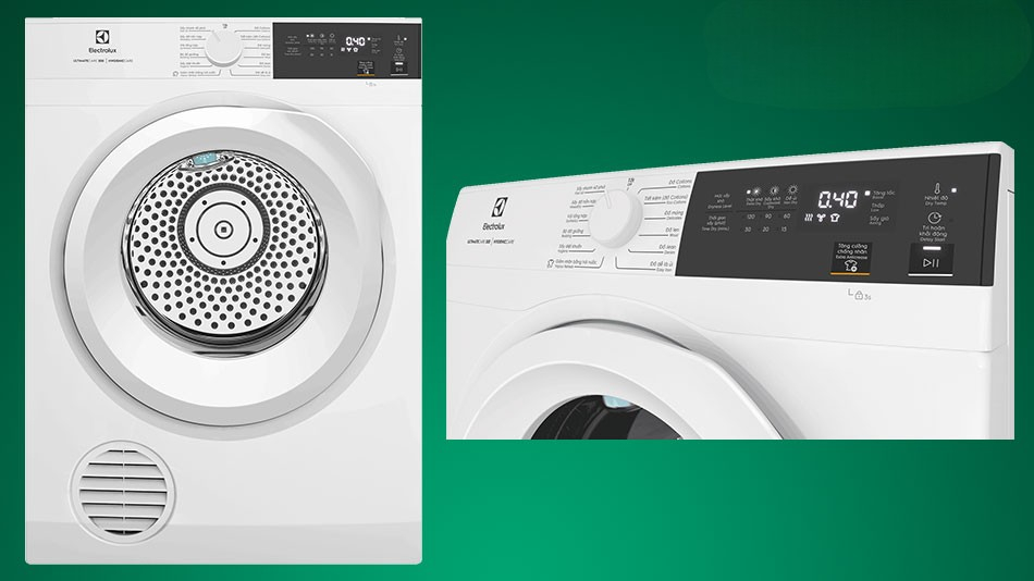 Máy sấy quần áo Electrolux thông hơi EDS904H3WC Thiết kế hiện đại