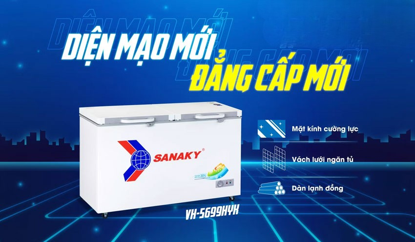 Tủ đông Sanaky 1 ngăn đông VH-5699HY có dung tích lớn 360 lít Tủ đông Sanaky 1 ngăn đông VH-5699HY có dung tích lớn 360 lít