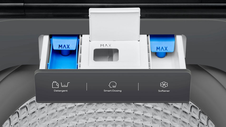 Máy giặt Aqua cửa trên AQW-DR160UHT.PS được trang bị công nghệ Smart Dosing