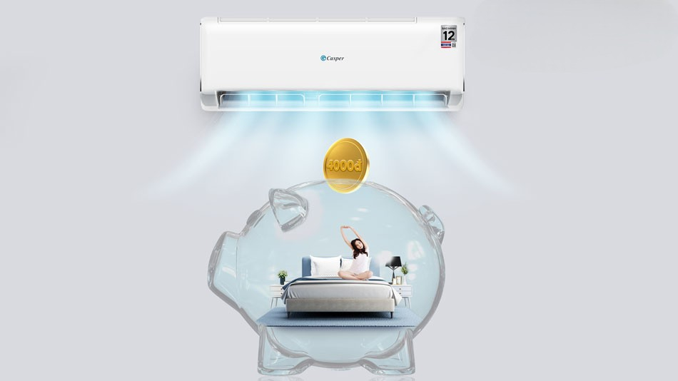 Hiệu quả làm lạnh và tiết kiệm điện của điều hòa Casper 18000 1 chiều inverter JC-24IU36