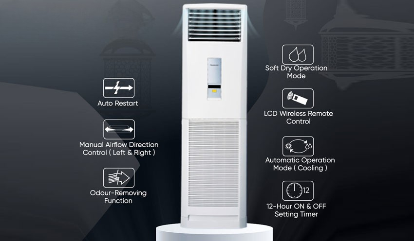 Thiết kế sang trọng, hiện đại của điều hòa cây Panasonic giá rẻ S-24PB3H5/U-24PRB1H5