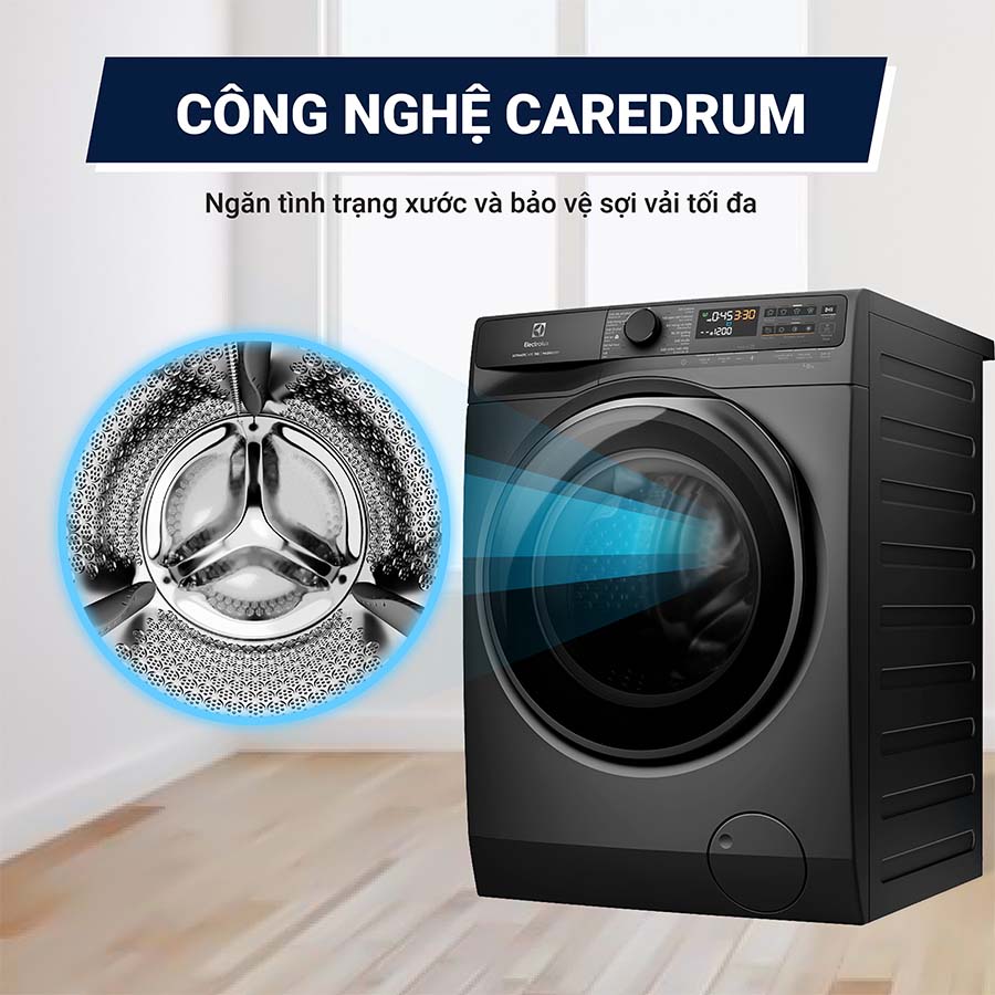 Máy giặt sấy Electrolux 11kg sấy 7kg EWW1143R7SC được trang bị lồng giặt CareDrum Máy giặt sấy Electrolux 11kg sấy 7kg EWW1143R7SC được trang bị lồng giặt CareDrum