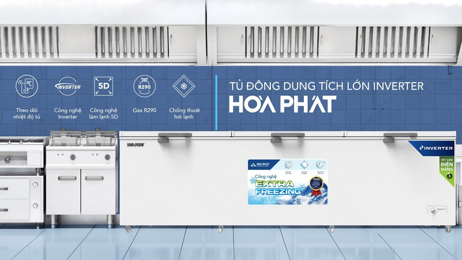 Tủ đông Hòa Phát Inverter 1190 lít HPF AD81190 có dung tích cực lớn 1190 lít Tủ đông Hòa Phát Inverter 1190 lít HPF AD81190 có dung tích cực lớn 1190 lít