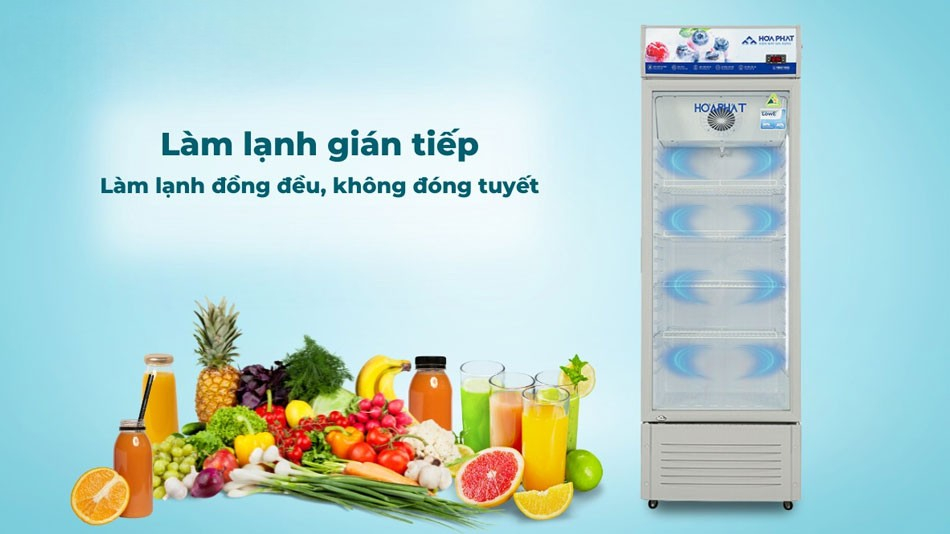 Tủ mát Hòa Phát 242 lít HSR D6242 tiết kiệm điện năng Tủ mát Hòa Phát 242 lít HSR D6242 tiết kiệm điện năng